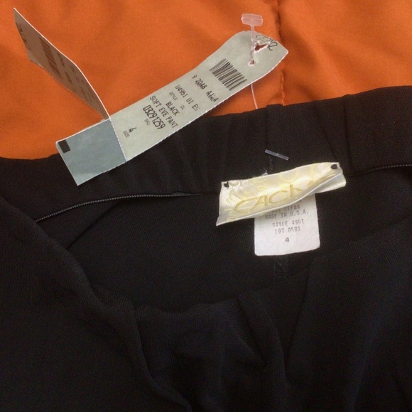 Vintage Cache Black Pants with Side Split Rhinestones Embellishment - Picture 3 of 9